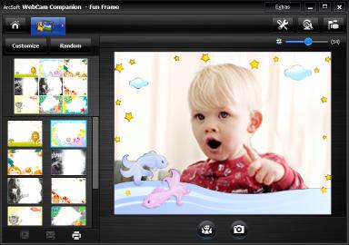 Fun Frame 1 Dobbeltklikk på HP Webcam Control Center (Kontrollsenter for webkamera) -ikonet på skrivebordet i Windows, og klikk deretter på Take a Photo (Ta et bilde).