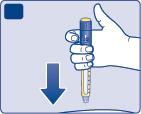 Bruk alltid dosetelleren og dosepekeren for å se hvor mange enheter du har valgt, før insulinet injiseres.