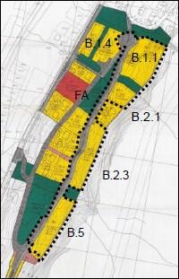 Figur 3: reguleringsplan 1507 med markering av