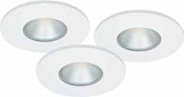 70 mm Ø 85 mm 113 mm 30 mm 99 743 77 MD-315, LED-downlightsett 230V Settet består av 3 stk downlights, 3 stk skjøtekabler 1,5 m, 1