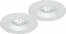 MD-540, LED-downlightsett 230V Settet består av 2 stk downlights, 2 stk skjøtekabler 1,5 m, 1 stk fordelingsboks 3-veis og 1 stk dimbar driver.