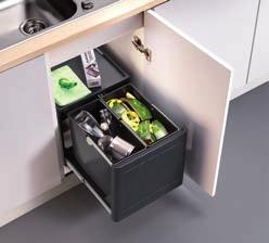 avfallssystemer alltid det høyeste nivå av komfort. Det funksjonelle og gjennomtenkte designet utnytter plassen under kjøkkenvasken optimalt.