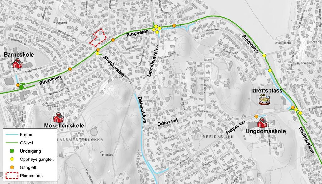 Det finnes ingen trafikktellinger for Volveveien. Veien fungerer som er adkomstvei for ca. 40-50 boliger. Volveveien ligger også i fartsgrensesonen med 30 km/t og er dimensjonert som adkomstvei kl.