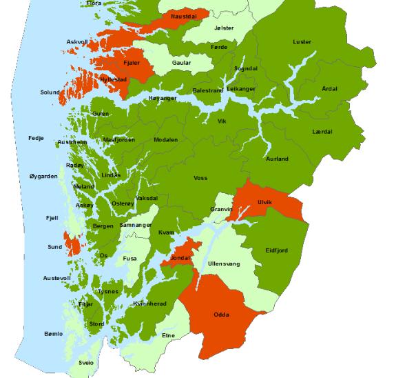 Oppfølgingsverktøy for DOK Dekningskart pr datasett Hvilke datasett finnes for min kommune?