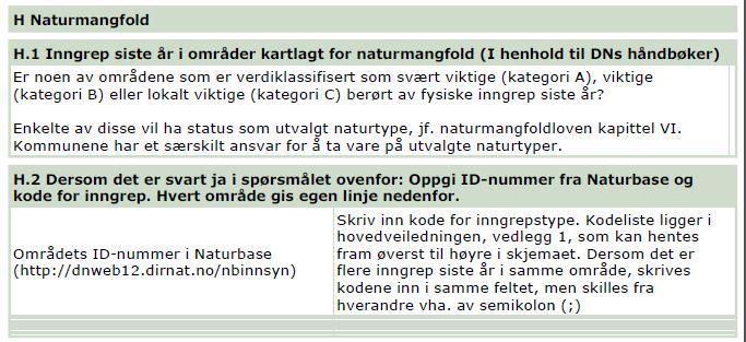 Naturtyper og KOSTRA Skjema 20 -