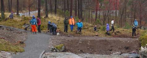 Gjennomførte tiltak 2016 - tilrettelegging og merking av turstier, skiløyper og turveger Turstier, tilrettelagt, km Utført av friluftsrådet Turstier, skilta og merka, km Skiløype, tilrettelagt, km