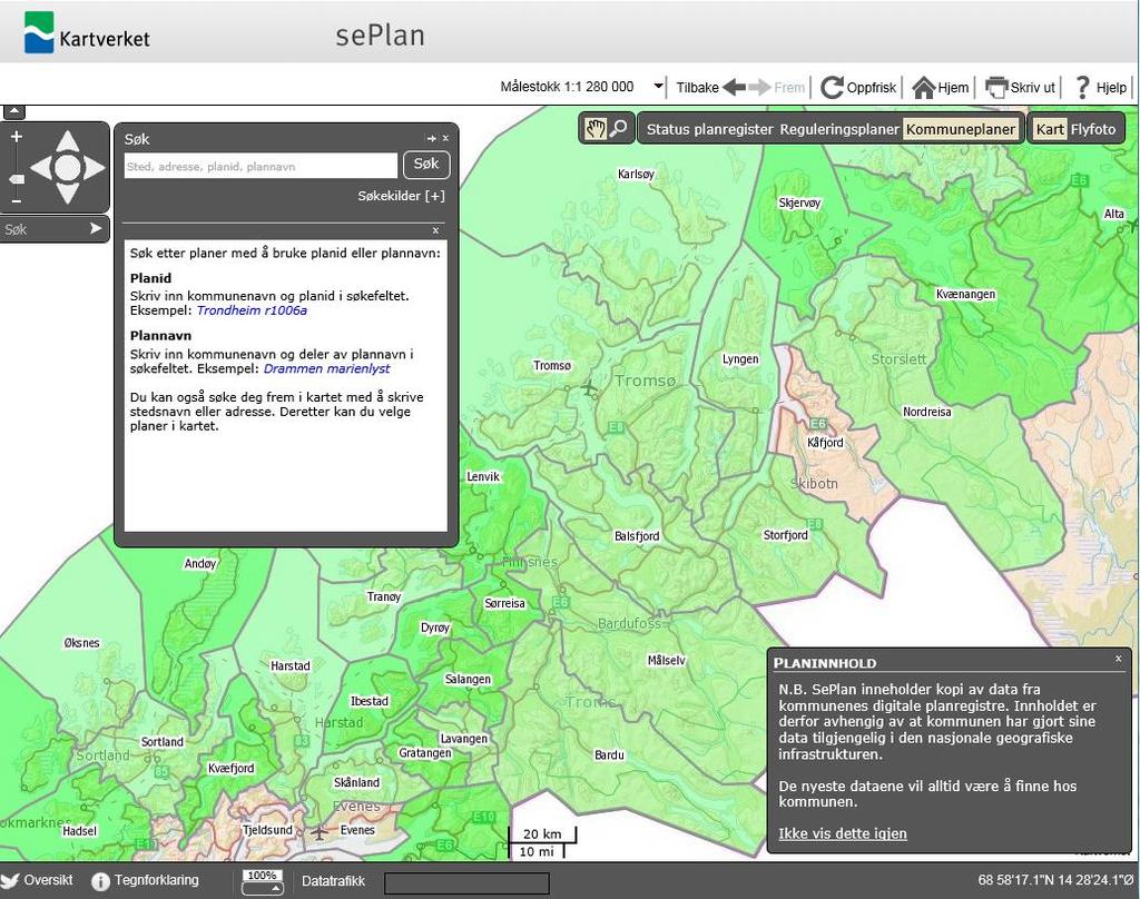Kart Viktig verktøy i all planlegging (stat, fylke, kommune, utbygger, gårdbruker, reinbeitedistrikt mv): - Arealplaner -