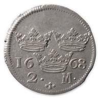 Sweden: 2 Mark 1667. SM.