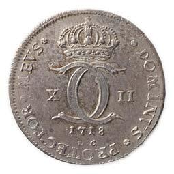 silvermynt 1718. SM.