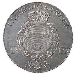 45 01 1 500,- 929 Sweden: 1 Riksdaler 1780. SM.