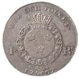 24 1+/01 1 300,- 1007 Sweden: 1 Riksdaler 1796. SM.