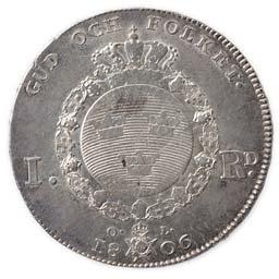 25 01 2 000,- 1009 Sweden: 1 Riksdaler 1796. SM.