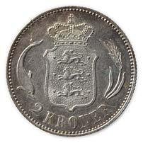 532 Denmark: 2 Kroner 1897. KM.