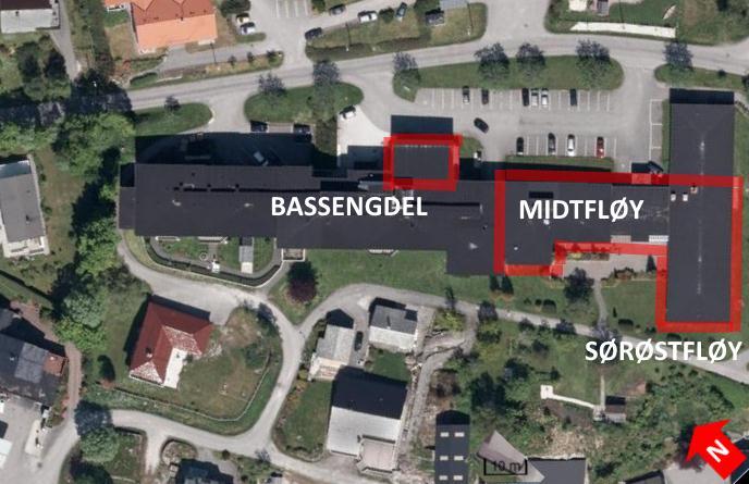 1 Innledning 1.1 TILTAKSBESKRIVELSE Det er planlagt rehabiliteringsarbeider på Sandetun Sjukeheim på Larsnes. Det er bygningene lengst øst som skal rehabiliteres.