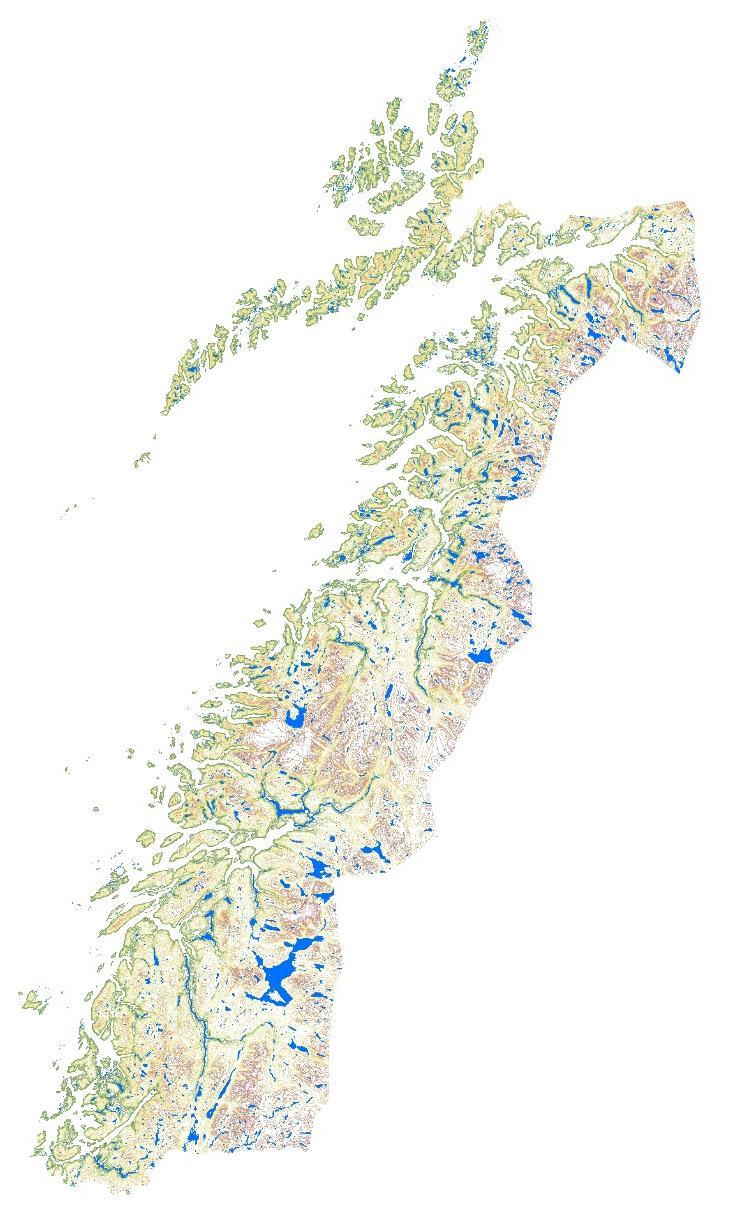 2 Områdebeskrivelse Sausvassdraget ligger i Brønnøy kommune, og har et nedbørsfelt på 125,3 km 2 (Figur 1). Vassdraget munner ut i sjøen gjennom Sjøfossen innerst i Sørfjorden.
