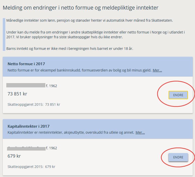 Når endringen sendes inn får saken status R (registrert). Det er ikke dokumentasjonskrav på denne type endringer.