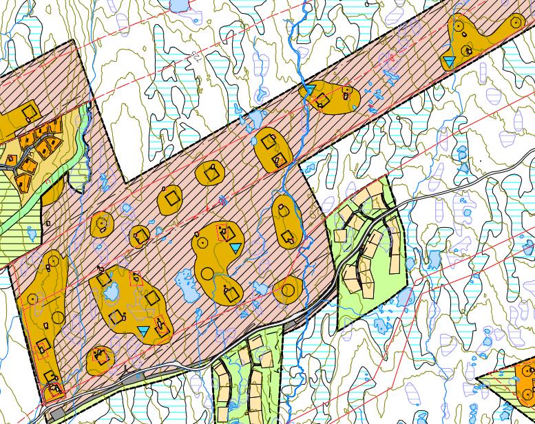 Planområde for Myrefjell Fjøse i forhold til godkjent disposisjonsplan
