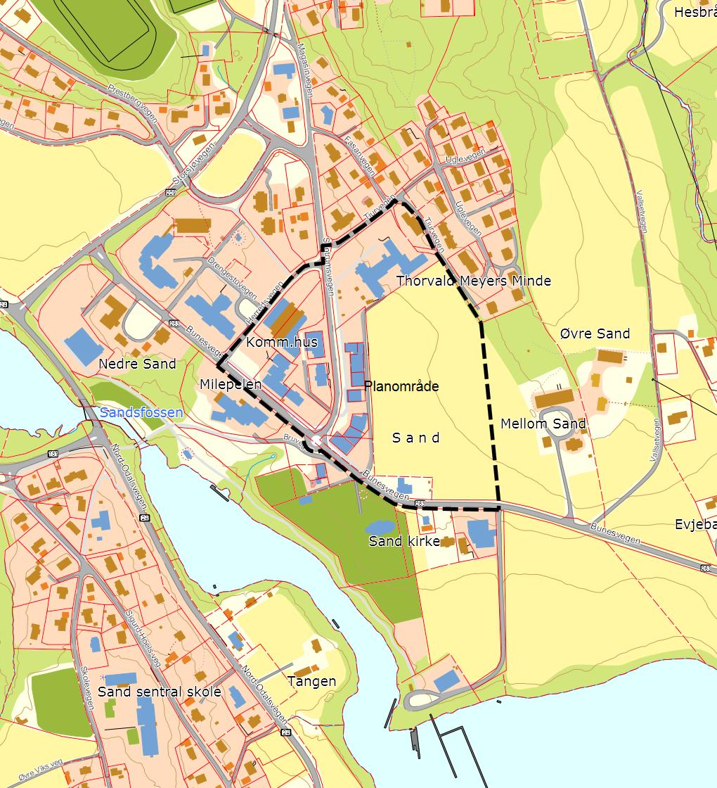 Planområdet Grunneiere innenfor planområdet: Nord-Odal kommune, Odal sparebank, Sentrumsv 18 DA, Coop øst SA, Sentrumsveien 15 AS, Norsk folkehjelp Odal lag, Ukkestad eiendom