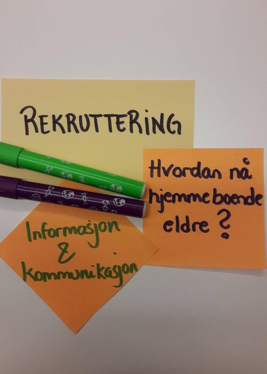 Utfordring 1: Rekruttering Hvordan nå hjemmeboende eldre? Hvilke rekrutteringskanaler er effektive?