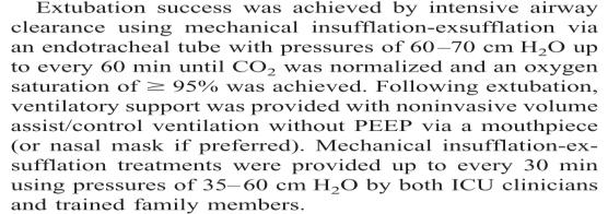 Sykehistorie med emfysemblære Nylig barotraume it may be prudent to limit insufflation pressures to those of ventilator-generated airway pressures and priovide exsufflation-timed