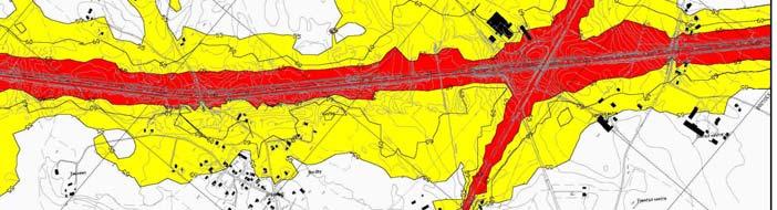 støytiltak Gul sone Rød sone Gul sone Rød sone Stange 0-alt 80 6 - - Senket trase Uthus 85 6