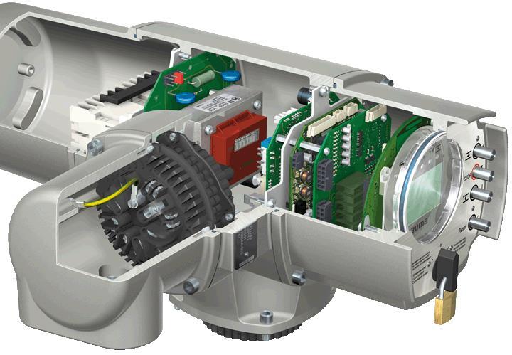 AUMA AC kontrollenhet Mikroprosessor teknologi - Modulært design Motor kontaktorer (eller thyristor) Power