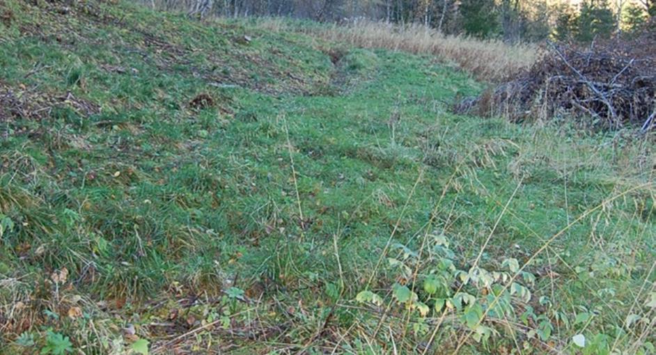 Det er heller ingen løse masser på denne fjellryggen som kan forårsake et