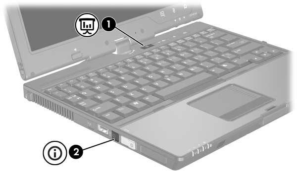 Tastatur HP Quick Launch-knapper Med kontrollpanelet for HP Quick Launch Buttons kan du bestemme hvilke programmer,