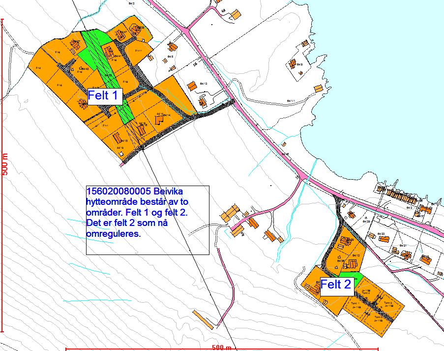 Faren er knyttet til bekker i området og i dette tilfellet sannsynligvis en bekk som renner ut i sjøen ca 200 m lengre øst. Sonen har betegnelsen «Potensielt jord-/flomskredfare».