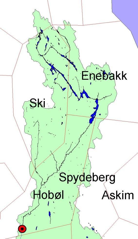 Oppsummering Nedbørfeltet til Hobølelva er 331 km 2, og i jordbruket er det kornproduksjon som dominerer. Overvåkingen har pågått siden.