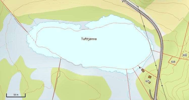 4.43 Tufttjønna Det foreligger et godt datagrunnlag over vannfuglforekomstene fra lokaliteten de siste åra. Til sammen er ti arter vannfugl observert.