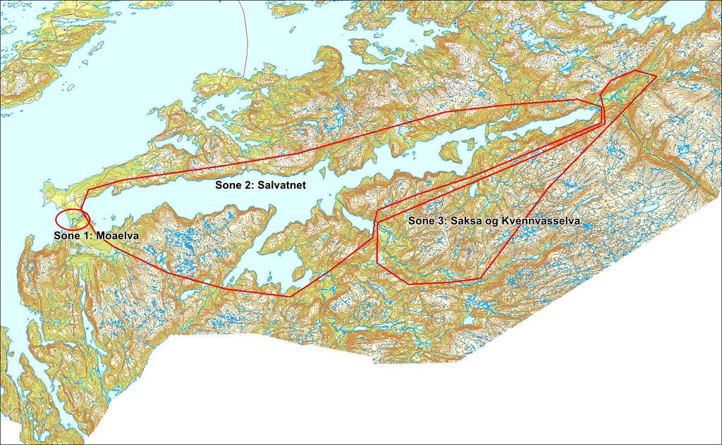 Utløpskommune Anadrome innsjøer Anadrom strekning (km) Reguleringer Kultivering Fangst sportsfiske (antall) 2016 Gytebestandsmål (kg hunnfisk) Fosnes Ja 60.