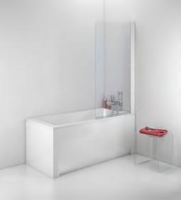 Dusj Porsgrund Showerama 10-40 Badekarskjerm 800 Showerama 10-40 er en badekarskjerm med klart glassalternativ i størrelse 750 mm, som kan åpnes både innover og utover.