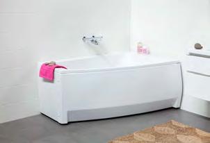 Badekar Porsgrund Seven D 1500 - høyre Asymmetrisk badekar Asymmetrisk badekar i akryl, komplett
