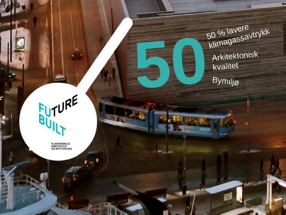 FutureBuilt Være nyskapende og godt egnet for visning og profilering Ha høy arkitektonisk og miljømessig kvalitet Bidra til et godt og robust bymiljø