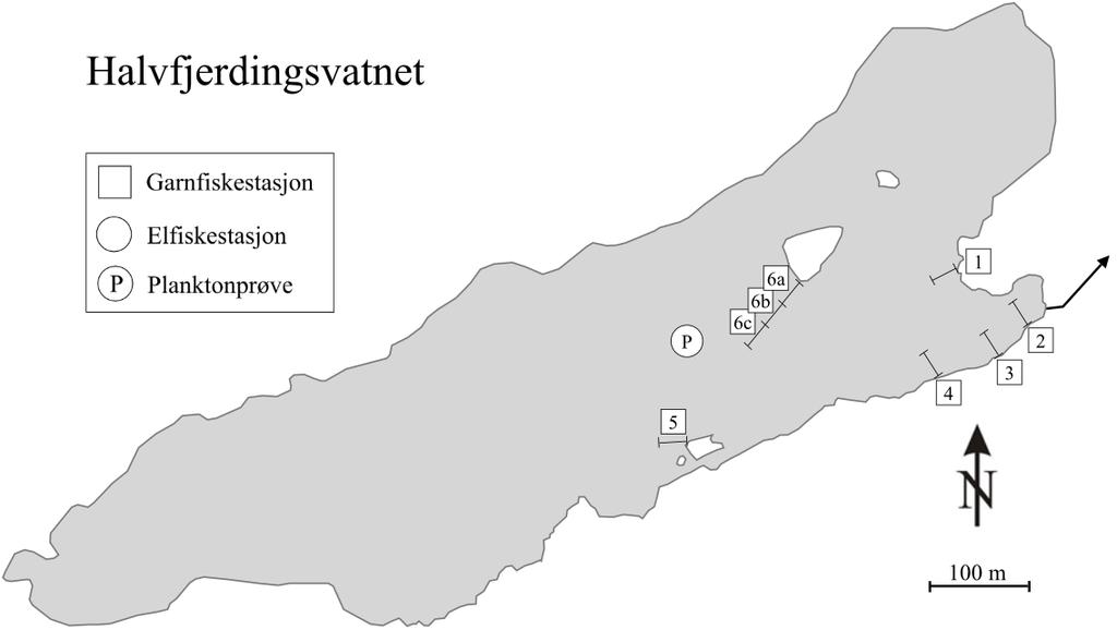 METODE Garnfiske Prøvefisket ble gjennomført med seksjonerte fleromfarsgarn ( nordisk standard ).