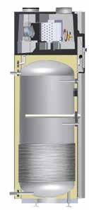 OSO TVP Tappevannsvarmepumpe OSO Plus er en kabinettbereder som henter energi til oppvarming av forbruksvann fra en innebygget luft-vann varmepumpe montert på toppen av berederen.