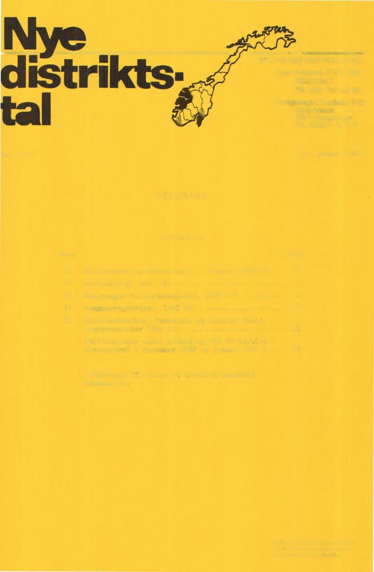 Nr. 1/87 12. januar 1987 TELEMARK INNHALD Emne Side 21 Utanlandske statsborgarar, 1.