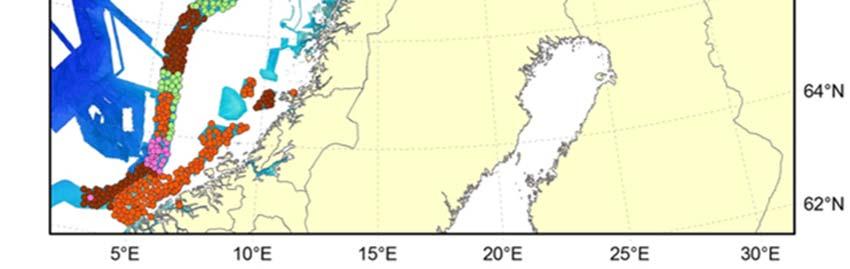 I tillegg kommer et fåtalls stasjoner som ble innsamlet 2015 (Barentshavet øst). Det samme gjelder kjemianalyser (Figur 6).