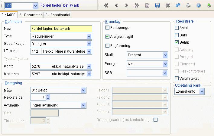 4. Ekstrakjøring 4.9 Fagforening betalt av den ansatte Arbeidsgiver er pålagt å innberette fagforeningskontingent som den ansatte selv har betalt.