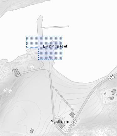 Havstigning/stormflo: Bystingneset og området ved sjøen ligger i aktsomhetsområde for flom.