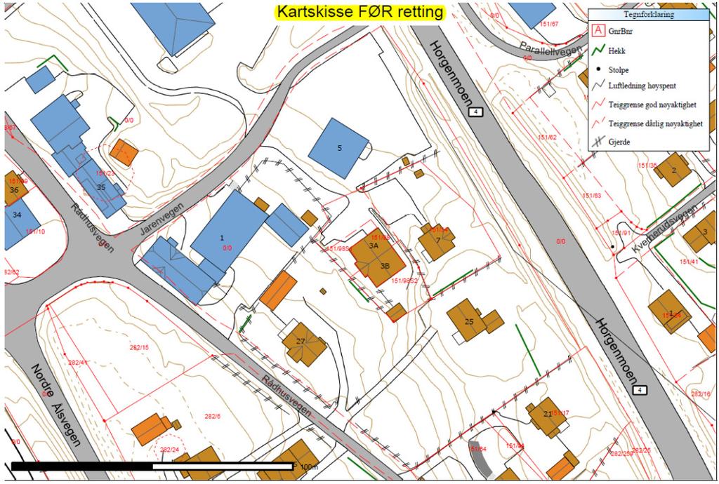 Riksveg 4 - Underretning om retting i matrikkelen Underrette alle berørte