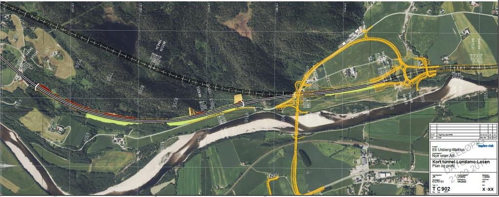 til regulert løsning Flytte kryss ved Skjerdingstad