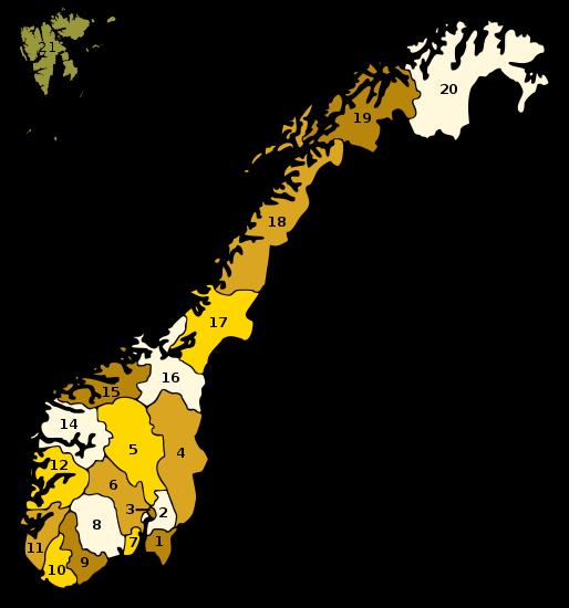Alle fylker og alle kommuner har de samme oppgavene, selv om de har svært ujevn størrelse Finnmark fylke 49.000 km2 75.