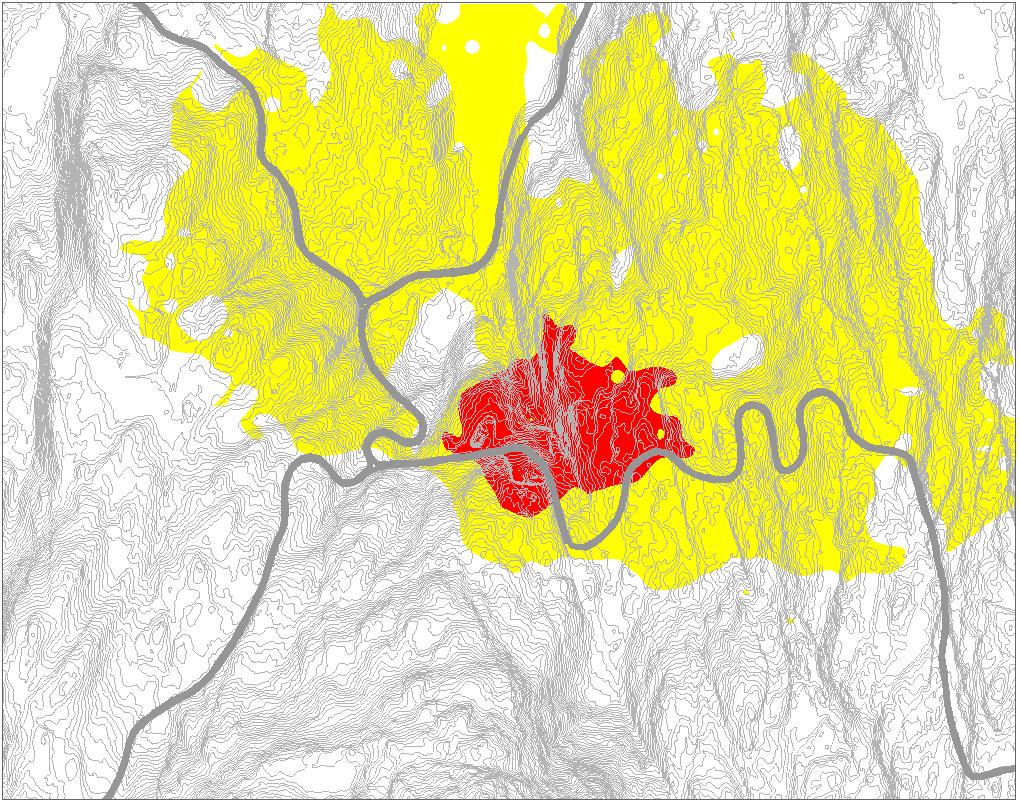 STØYUTREDNING 11 6. RESULTATER Alle figurene i dette kapittelet finnes også som vedlegg, der flere detaljer er inkludert. Støysonekart er vist med beregningshøyde 4 m over terreng.