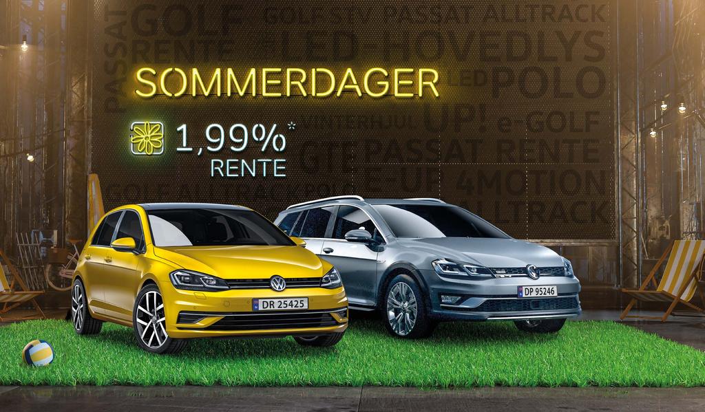 Kjøper du bil før 31.08.2017 får du 1 måned Volkswagen Forsikring levert av If med på kjøpet. 1,99% * Vestfoldpakke Inneholder vinterhjul og serviceavtale 3 år/ 45.000 km Volkswagen Golf fra kr 309.