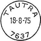 1973 TAUTRA I TRØNDELAG Innsendt 7637 Stempel nr. 7 Type: I22N Fra gravør 18.08.