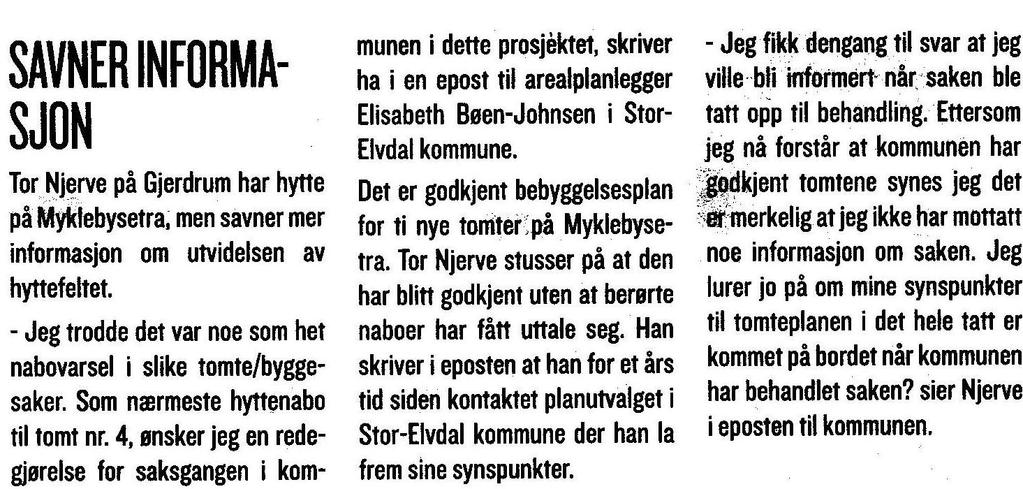 MYKLEBYSETRA VEL SETERMESSE PÅ MYKLEBYSJØEN Setermesse på Myklebysjøen v/sokneprest Åge Hval: Fredag 17.