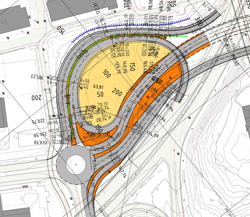 1 Innledning Figur 3 Bangeløkkakrysset, fremtidig utforming med to tunnelløp (år 2025 +/-) 1.