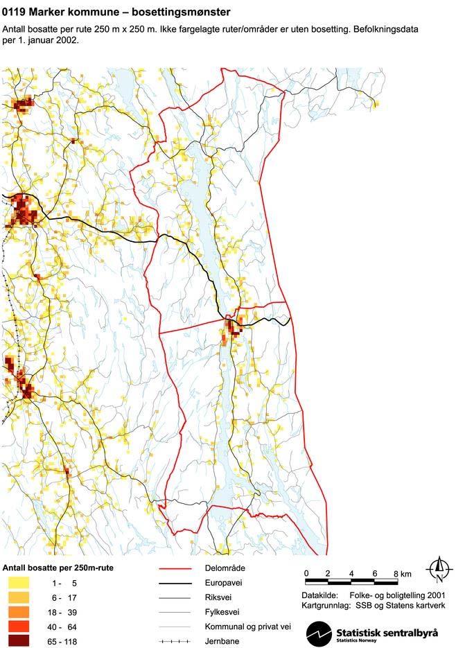 befolkningsandel i Østfold 2012 er beregnet